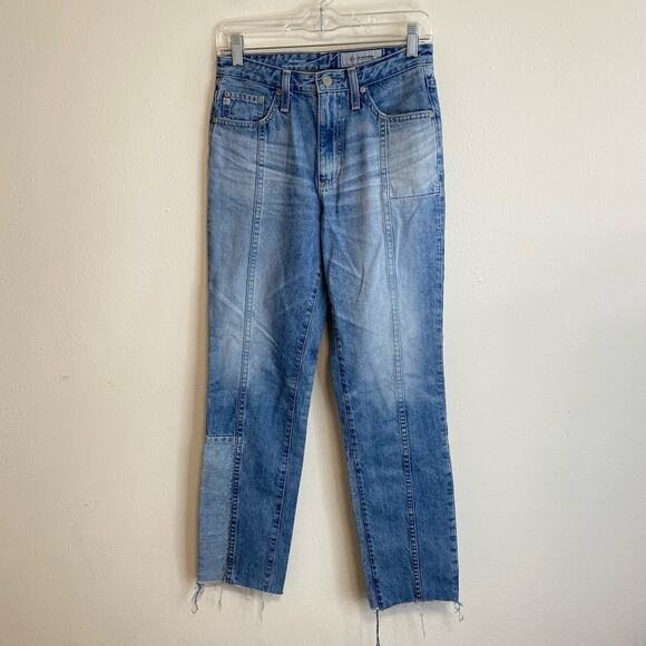 Ag Adriano Goldschmied The Phoebe Patchwork Vintage High Waisted Tapered Leg 26 - Picture 1 of 10